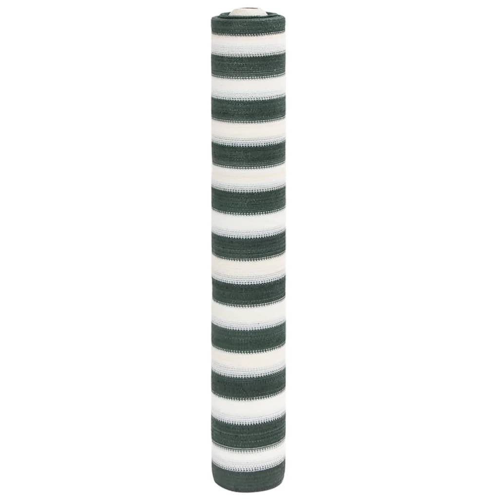 vidaXL Privacy Net Green and White 1.5x25 m HDPE 150 g/m² 1