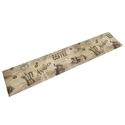 vidaXL Kitchen Rug | Coffee Brown | Velvet (100% polyamide), Latex | 300x60 cm 1