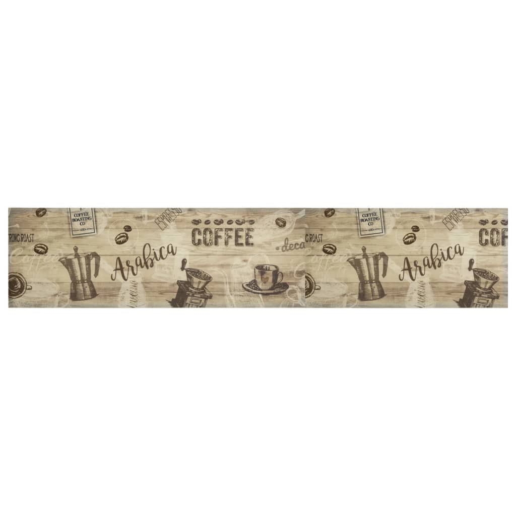 vidaXL Kitchen Rug | Coffee Brown | Velvet (100% polyamide), Latex | 300x60 cm 2