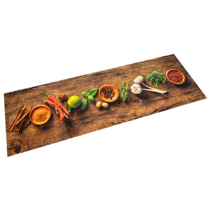 vidaXL Kitchen Rug Washable Spices 60x300 cm Velvet 1