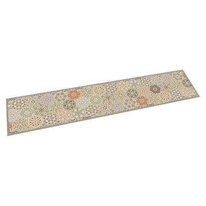 vidaXL Kitchen Rug Washable Hexagon Pastel 60x300 cm Velvet 1