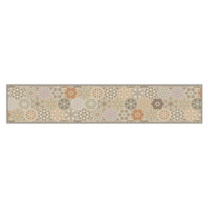 vidaXL Kitchen Rug Washable Hexagon Pastel 60x300 cm Velvet 2