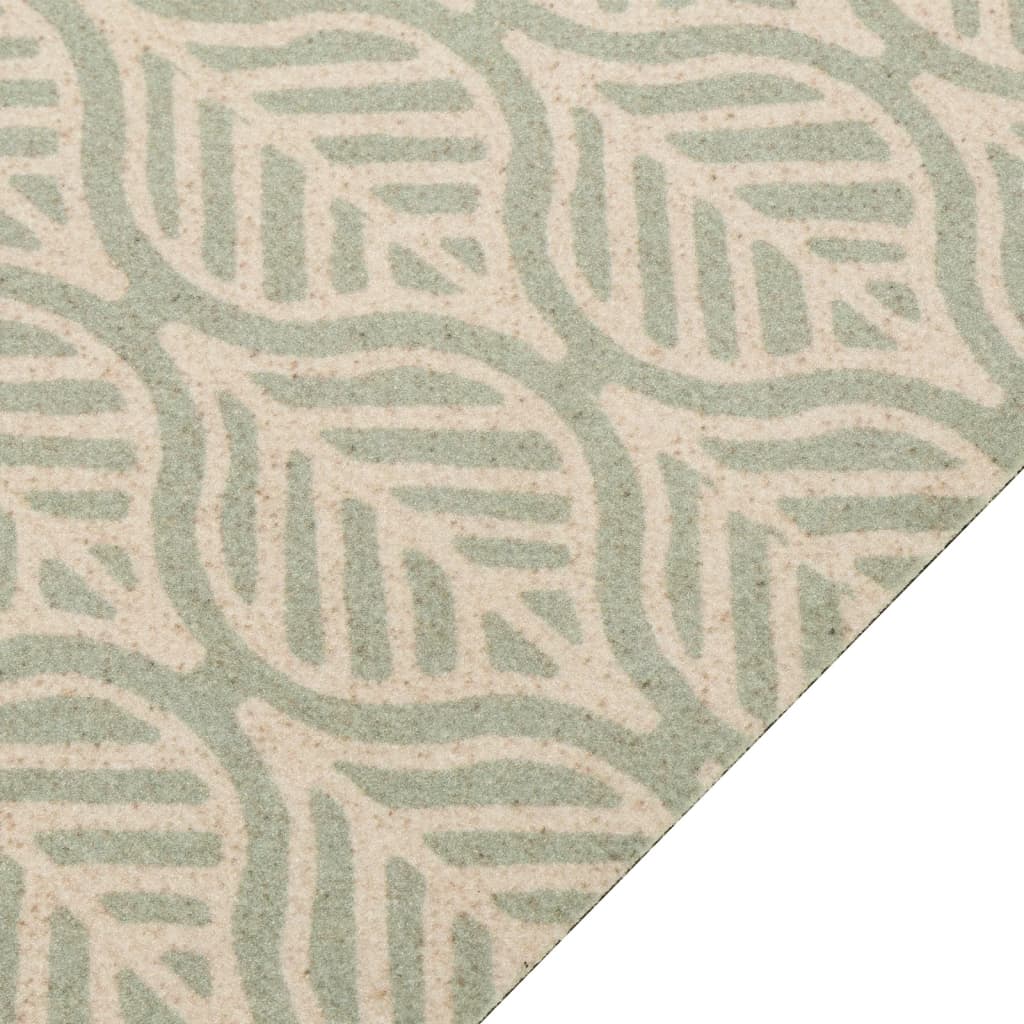 vidaXL Kitchen Rug Washable Leaves 60x300 cm Velvet 3