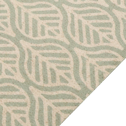 vidaXL Kitchen Rug Washable Leaves 60x300 cm Velvet 3