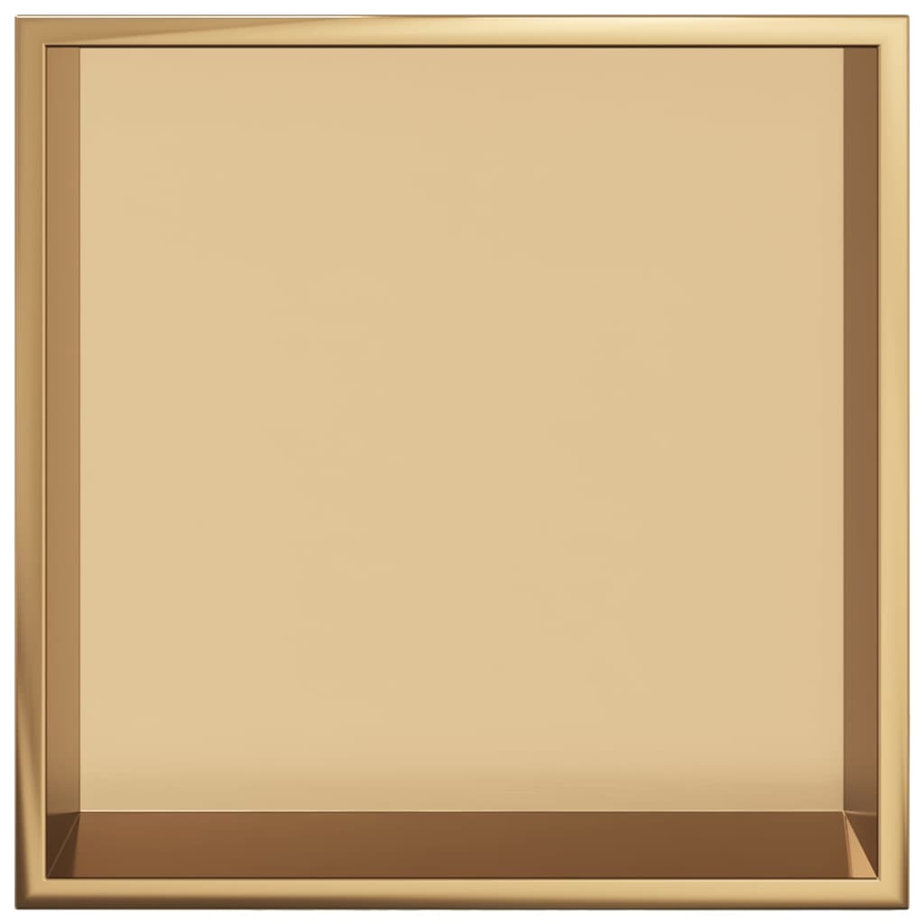 vidaXL Shower Niche Brushed Gold 32x32x9 cm Stainless Steel 4