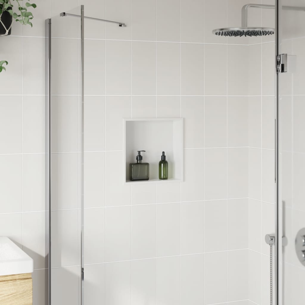 vidaXL Shower Niche Matt White 32x32x9 cm Stainless Steel 3