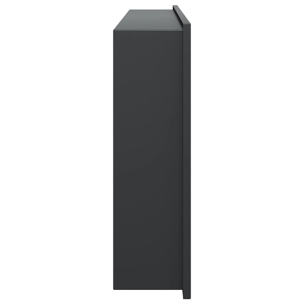 vidaXL Shower Niche Matt Black 62x32x9 cm Stainless Steel 6