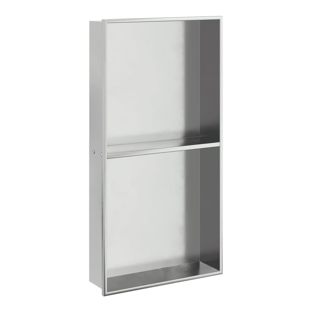 Shower Niche Matt 32x62x9 cm Stainless Steel silver