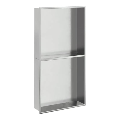Shower Niche Matt 32x62x9 cm Stainless Steel silver