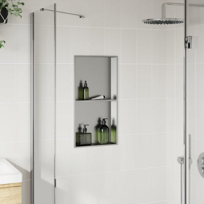 Shower Niche Matt 32x62x9 cm Stainless Steel silver
