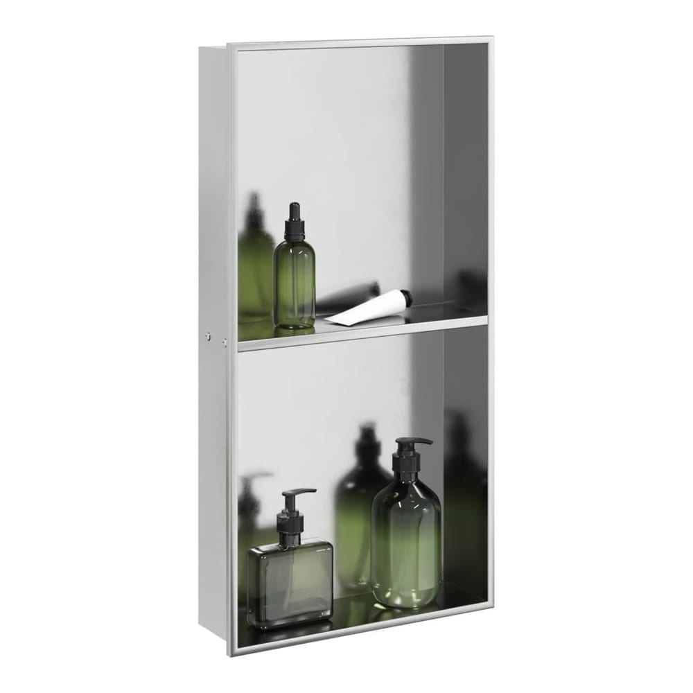 Shower Niche Matt 32x62x9 cm Stainless Steel silver