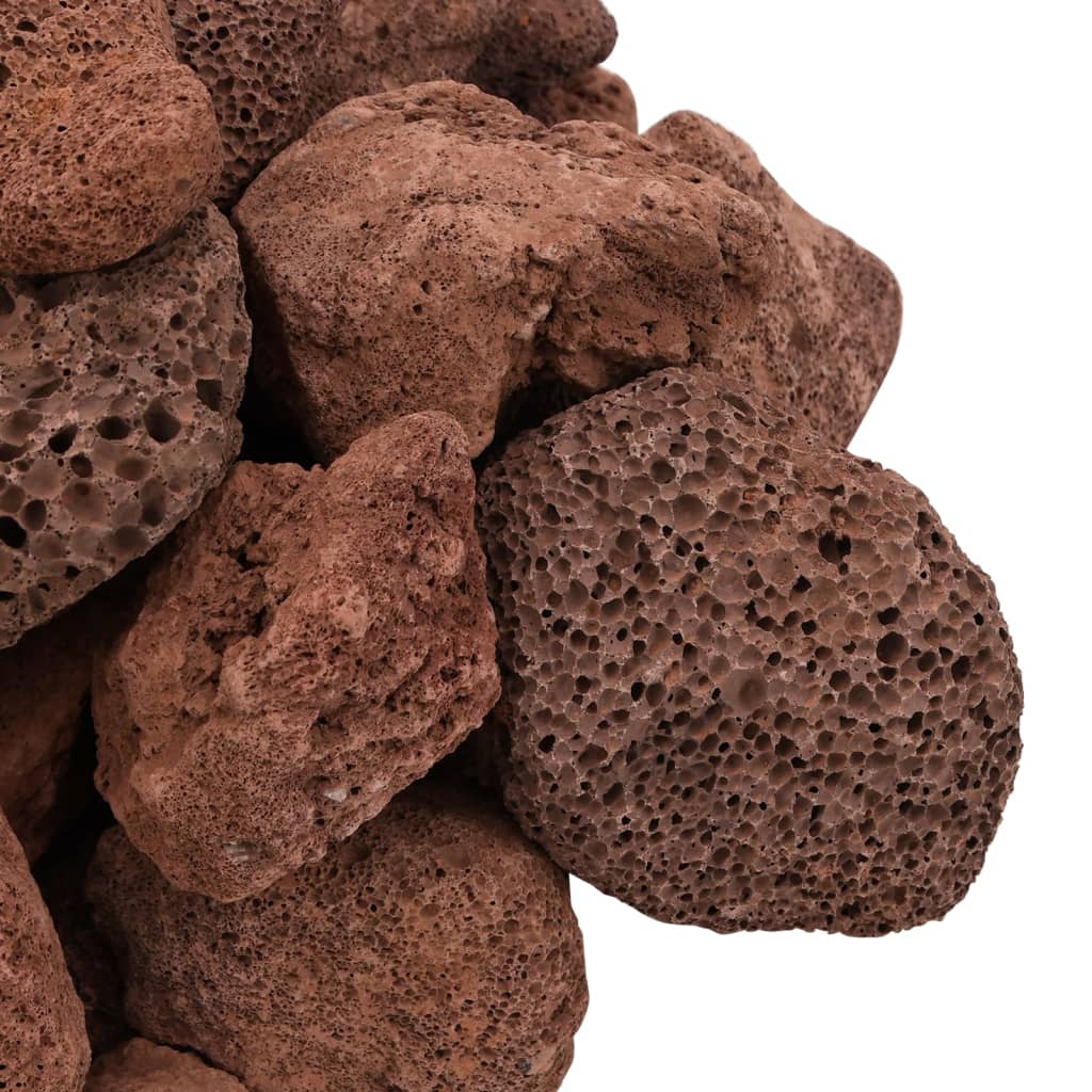 vidaXL Volcanic Rocks 25 kg Red 5-8 cm 5