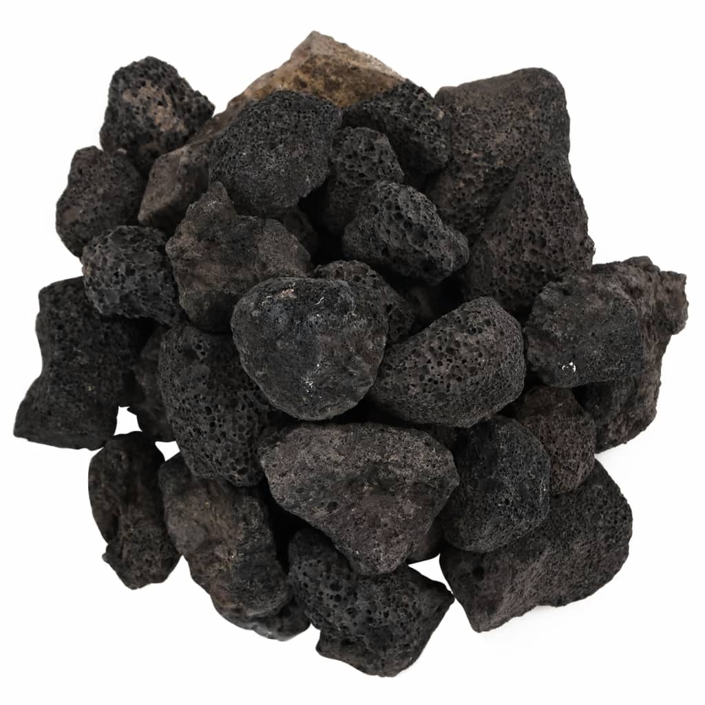 vidaXL Volcanic Rocks 25 kg Black 3-5 cm 4