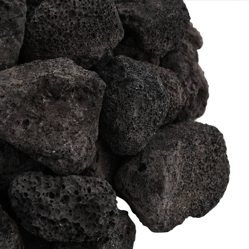 vidaXL Volcanic Rocks 25 kg Black 3-5 cm 5