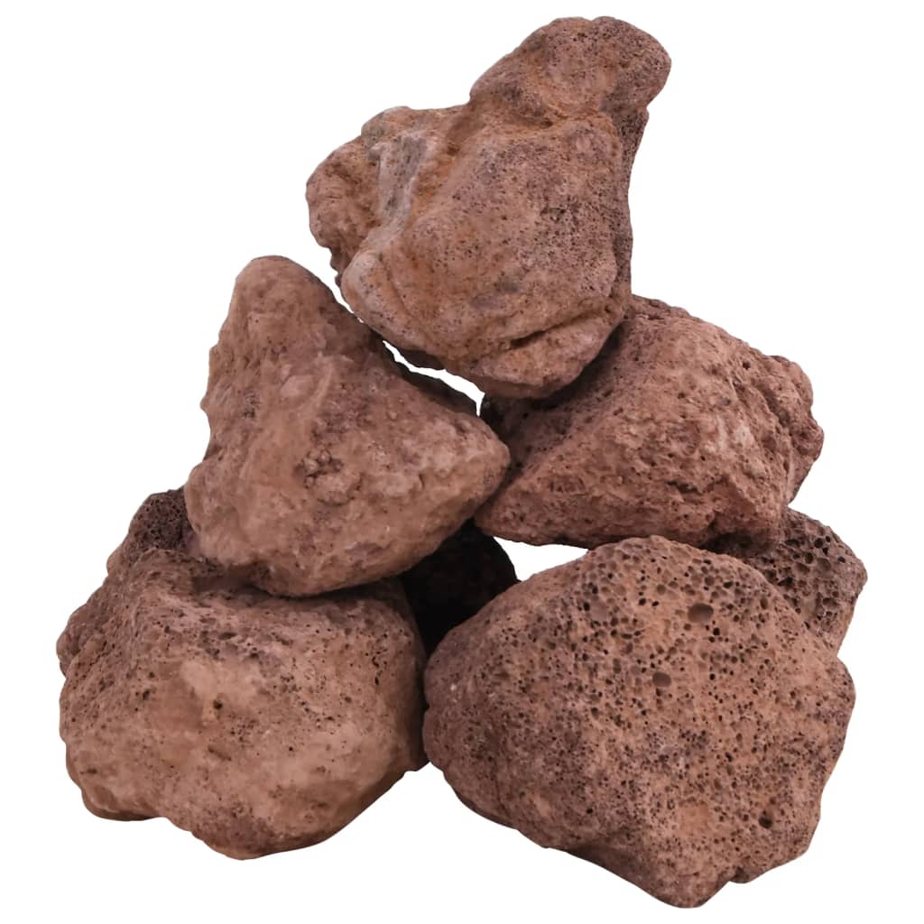 vidaXL Volcanic Rocks 25 kg Red 10-30 cm 3