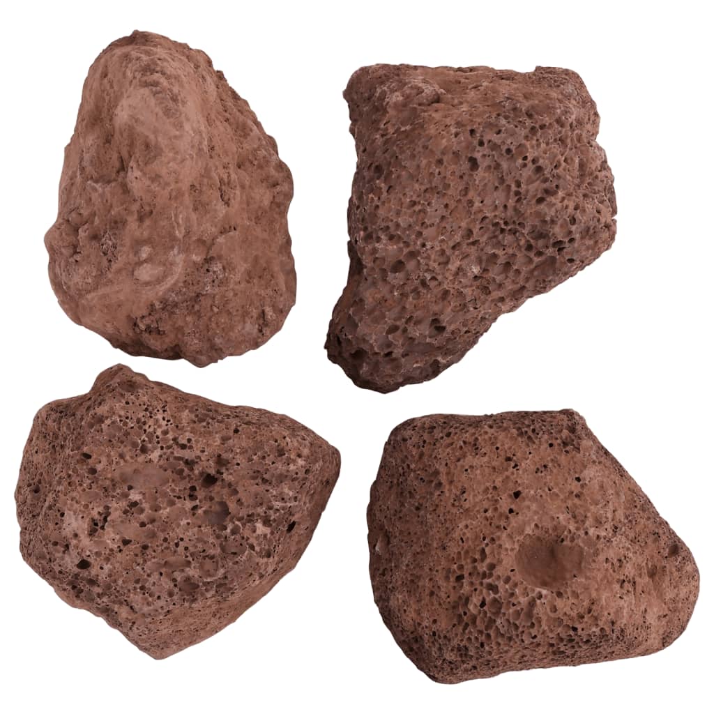 vidaXL Volcanic Rocks 25 kg Red 10-30 cm 4