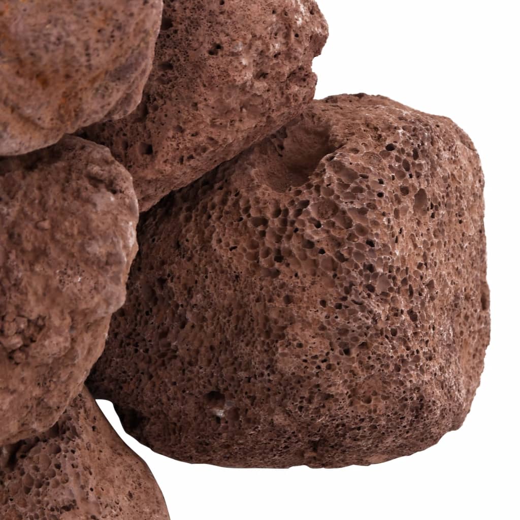 vidaXL Volcanic Rocks 25 kg Red 10-30 cm 5