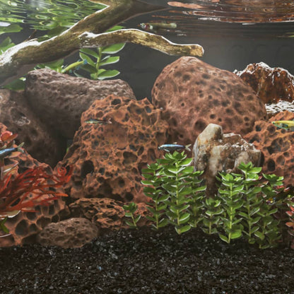 vidaXL Volcanic Rocks 25 kg Red 10-30 cm 1