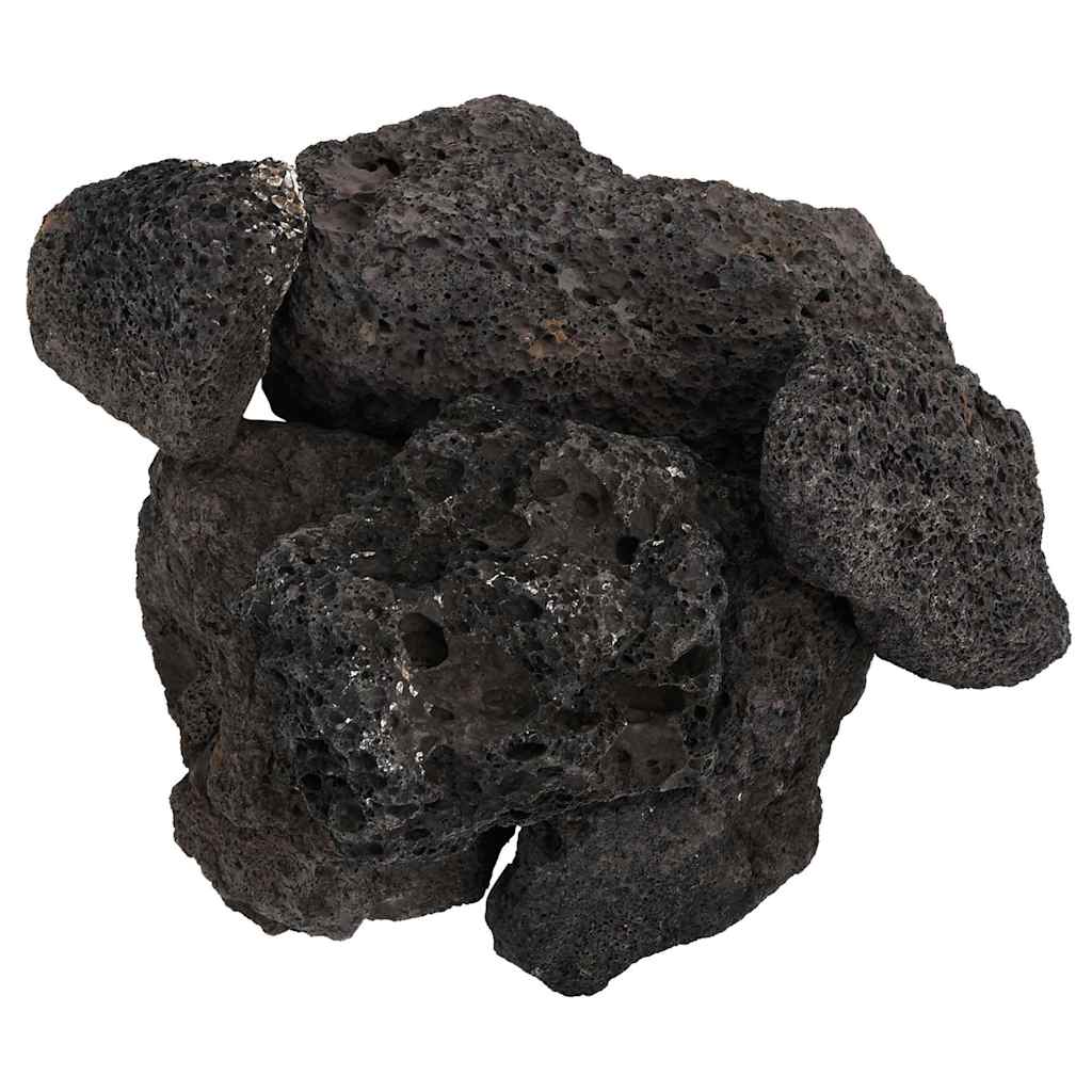 vidaXL Volcanic Rocks 25 kg Black 10-30 cm 4