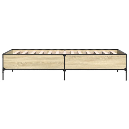 vidaXL Bed Frame without Mattress Sonoma Oak 100x200 cm 5