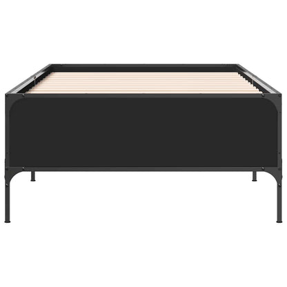 vidaXL Bed Frame without Mattress Black 90x200 cm 4