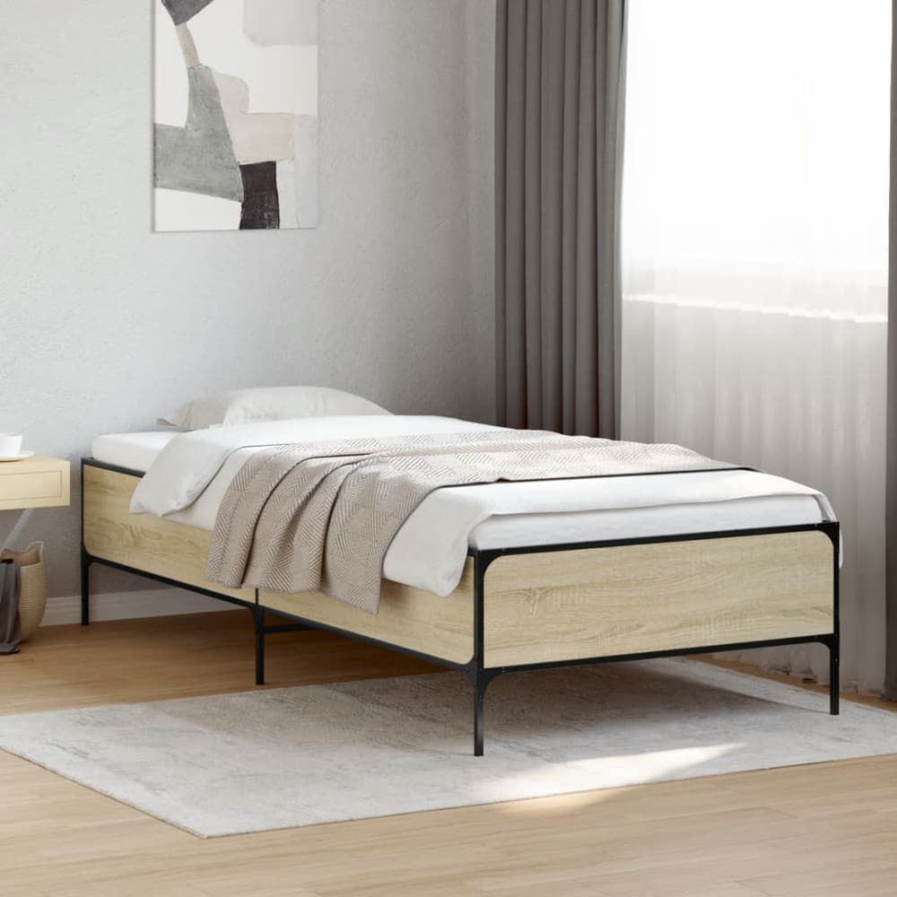 Bed Frame without Mattress Height 44 cm Length 200 cm Sonoma Oak 90 cm