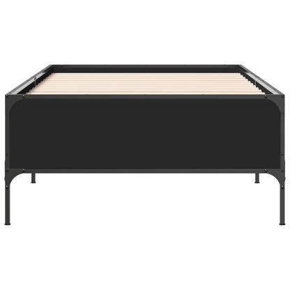 vidaXL Bed Frame without Mattress Black 90x190 cm Single 4