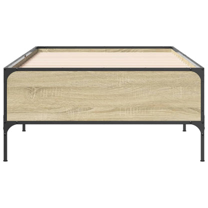 vidaXL Bed Frame without Mattress Sonoma Oak 90x190 cm Single 4