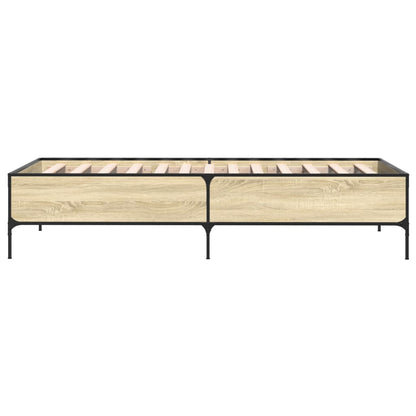 vidaXL Bed Frame without Mattress Sonoma Oak 90x190 cm Single 5