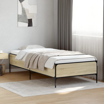 vidaXL Bed Frame without Mattress Sonoma Oak 90x190 cm Single 1