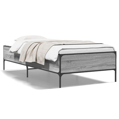 vidaXL Bed Frame without Mattress Grey Sonoma 90x190 cm Single 2