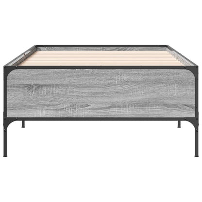 vidaXL Bed Frame without Mattress Grey Sonoma 90x190 cm Single 4