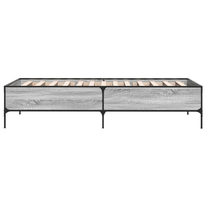vidaXL Bed Frame without Mattress Grey Sonoma 90x190 cm Single 5