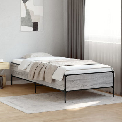 vidaXL Bed Frame without Mattress Grey Sonoma 90x190 cm Single 1
