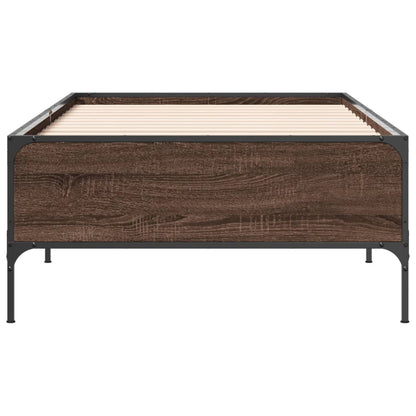 vidaXL Bed Frame without Mattress Brown Oak 90x190 cm Single 4
