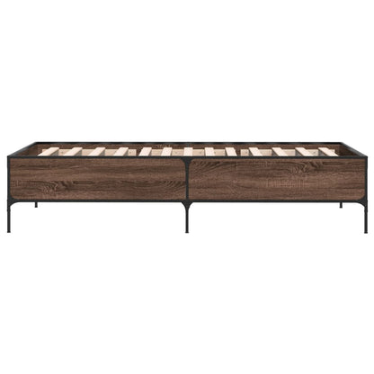 vidaXL Bed Frame without Mattress Brown Oak 90x190 cm Single 5