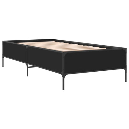 vidaXL Bed Frame without Mattress Black 75x190 cm Small Single 6