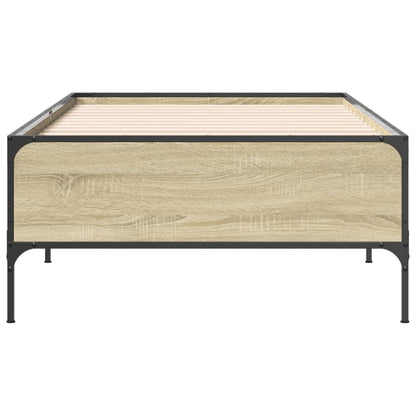 vidaXL Bed Frame without Mattress Sonoma Oak 75x190 cm Small Single 4