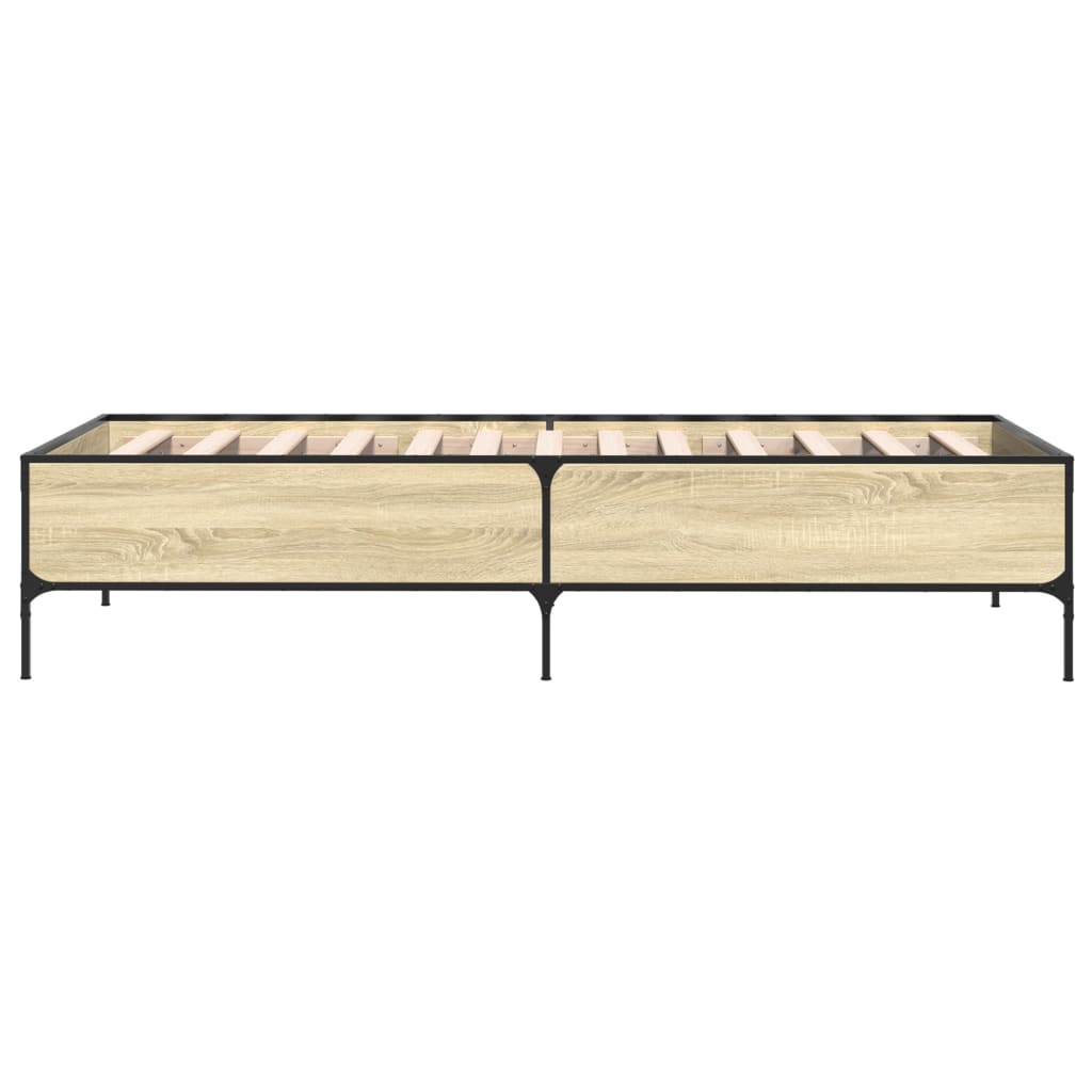 vidaXL Bed Frame without Mattress Sonoma Oak 75x190 cm Small Single 5