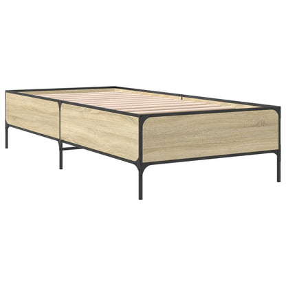 vidaXL Bed Frame without Mattress Sonoma Oak 75x190 cm Small Single 6