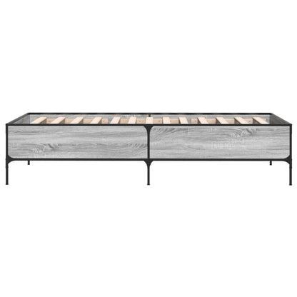 vidaXL Bed Frame without Mattress Grey Sonoma 75x190 cm Small Single 5
