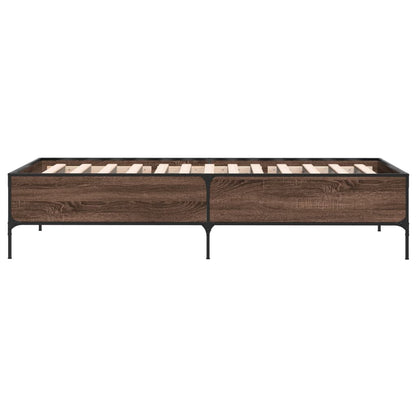 vidaXL Bed Frame without Mattress Brown Oak 75x190 cm Small Single 5