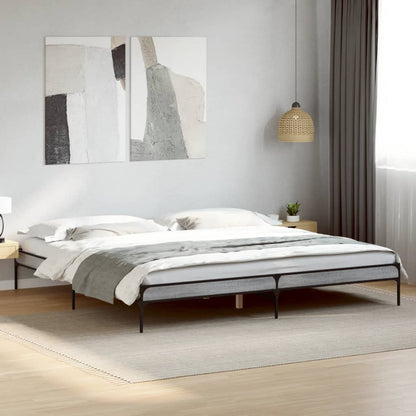 vidaXL Bed Frame without Mattress Height 30 cm Length 200 cm Grey Sonoma