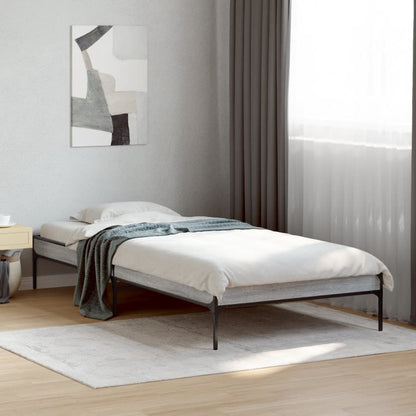 vidaXL Bed Frame without Mattress Grey Sonoma 100x200 cm 1