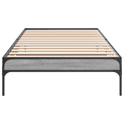 vidaXL Bed Frame without Mattress Grey Sonoma 90x190 cm Single 4