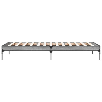 vidaXL Bed Frame without Mattress Grey Sonoma 90x190 cm Single 5