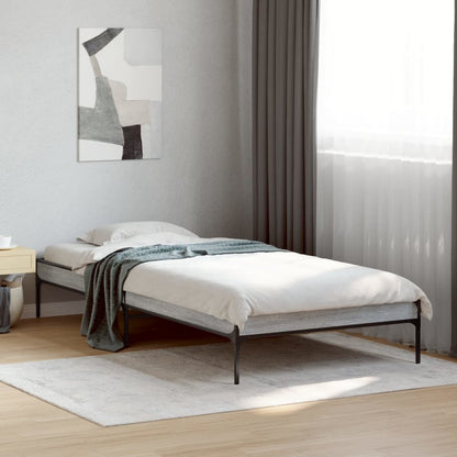 vidaXL Bed Frame without Mattress Grey Sonoma 90x190 cm Single 1