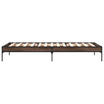 vidaXL Bed Frame without Mattress Brown Oak 90x190 cm Single 5