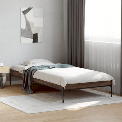 vidaXL Bed Frame without Mattress Brown Oak 90x190 cm Single 1
