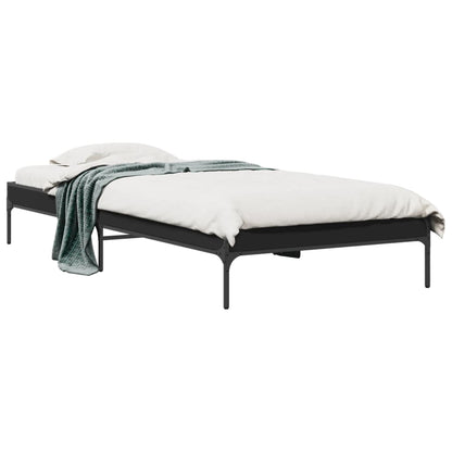 vidaXL Bed Frame without Mattress Black 75x190 cm Small Single 2